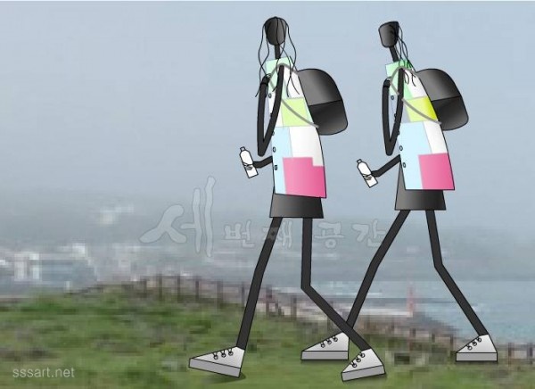 걸어가는 소녀들 - 금속 조형물 디자인 - 철이야기 걸어가는 소녀들 - 금속 조형물 디자인