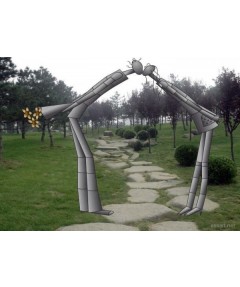 철이야기 연인 게이트 - 사랑의 순간 금속 조형물