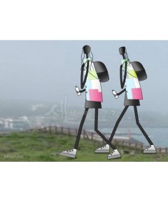 철이야기 걸어가는 소녀들 - 금속 조형물 디자인