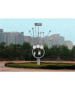 철이야기 햇살 나무 - 세 가지 진자 운동 키네틱아트 조형물