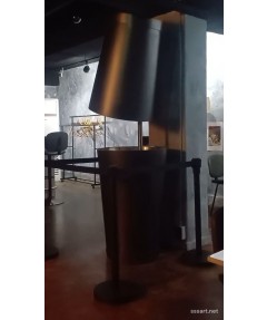 공중에서 곡선을 따라 상하로 움직이는 스텐 컵 키네틱아트 이벤트 조형물
