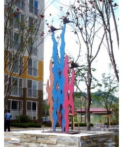 철이야기 가시나무와 새 - 자연의 리듬을 담은  금속조형물