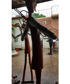 바이올린 플룻 연주 소녀상 제작 과정 ( 금속 조형물 조각 )