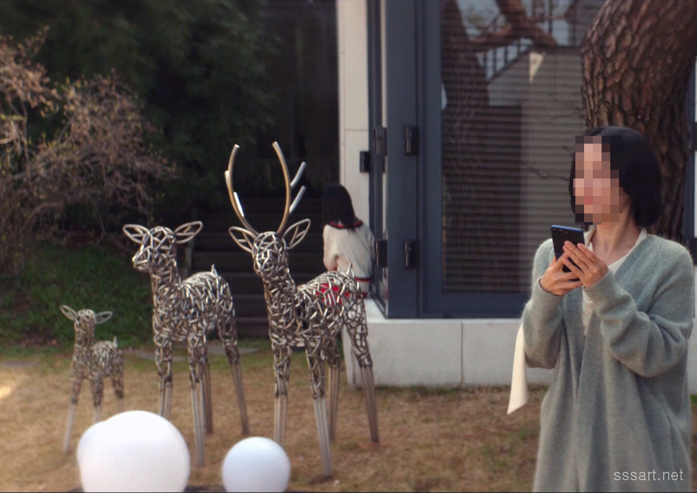 Adultery Is Not the Issue Right Now - Drama Sponsored Deer Family Metal Sculpture
