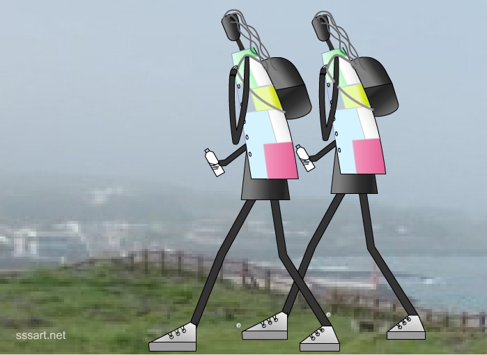 Walking Girls (Metal Sculpture Design)